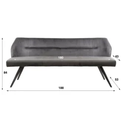 Ramas Eetkamerbank rich Taupe 188cm