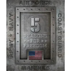 Reasons for Freedom - metalen bord