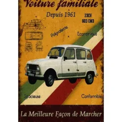 Renault 4 - metalen bord