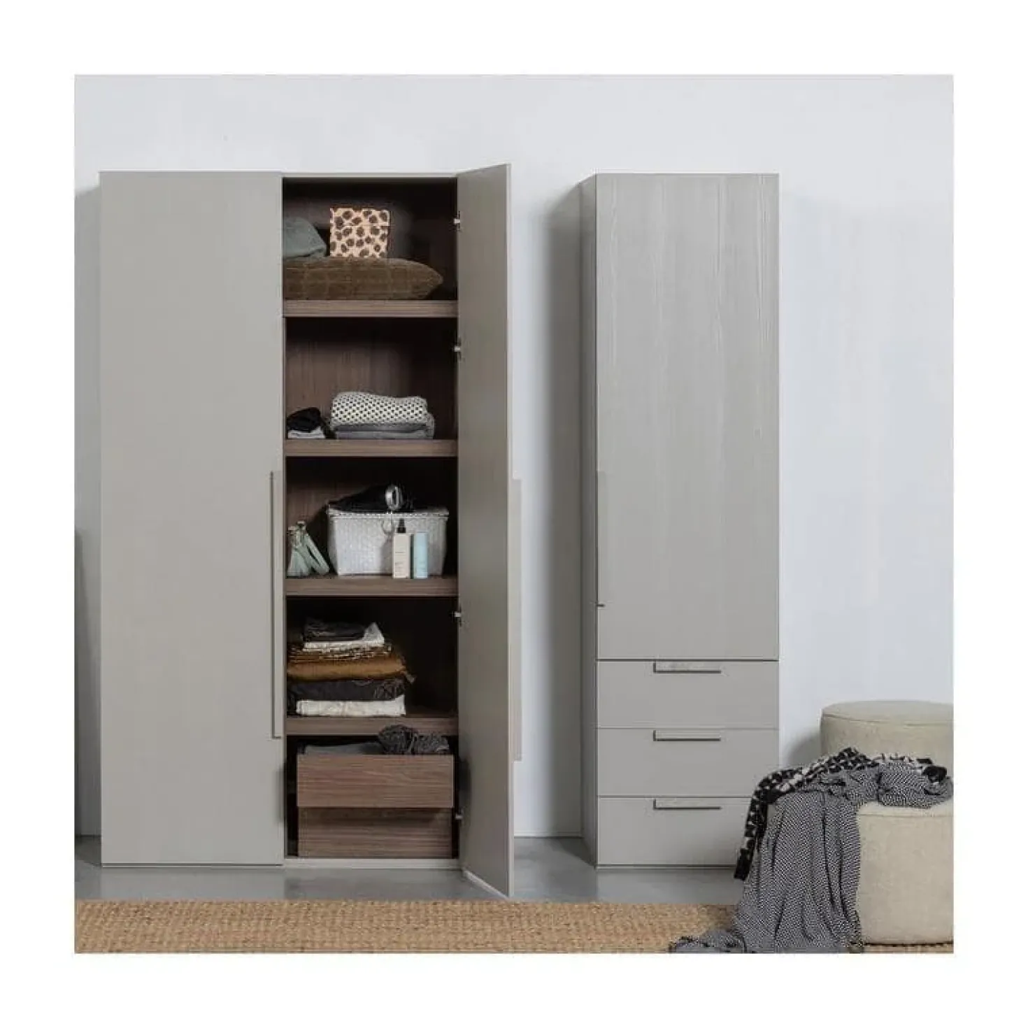 Rens 1-Deurs Kledingkast Pebble Grey 55cm
