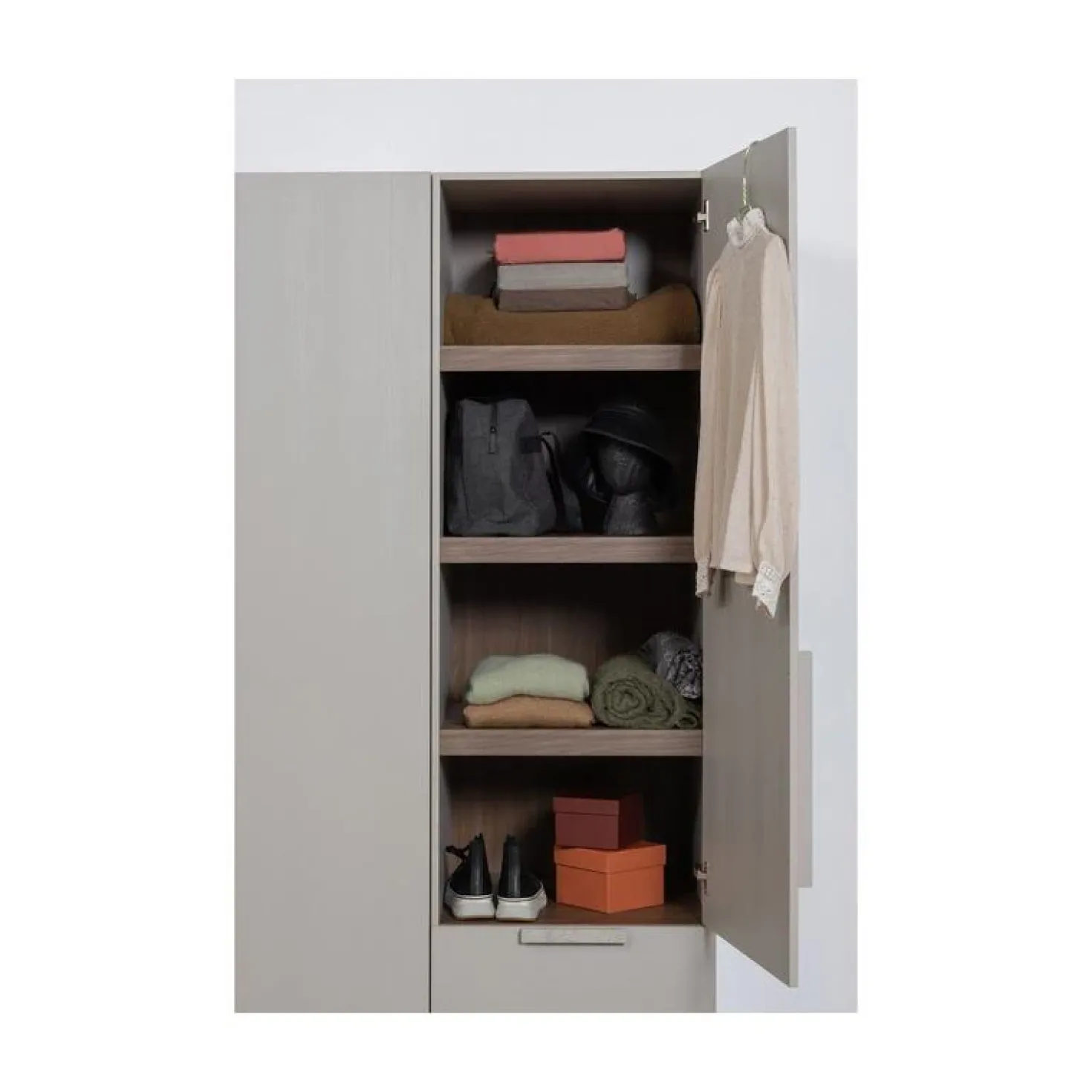 Rens 1-Deurs Kledingkast Pebble Grey 55cm