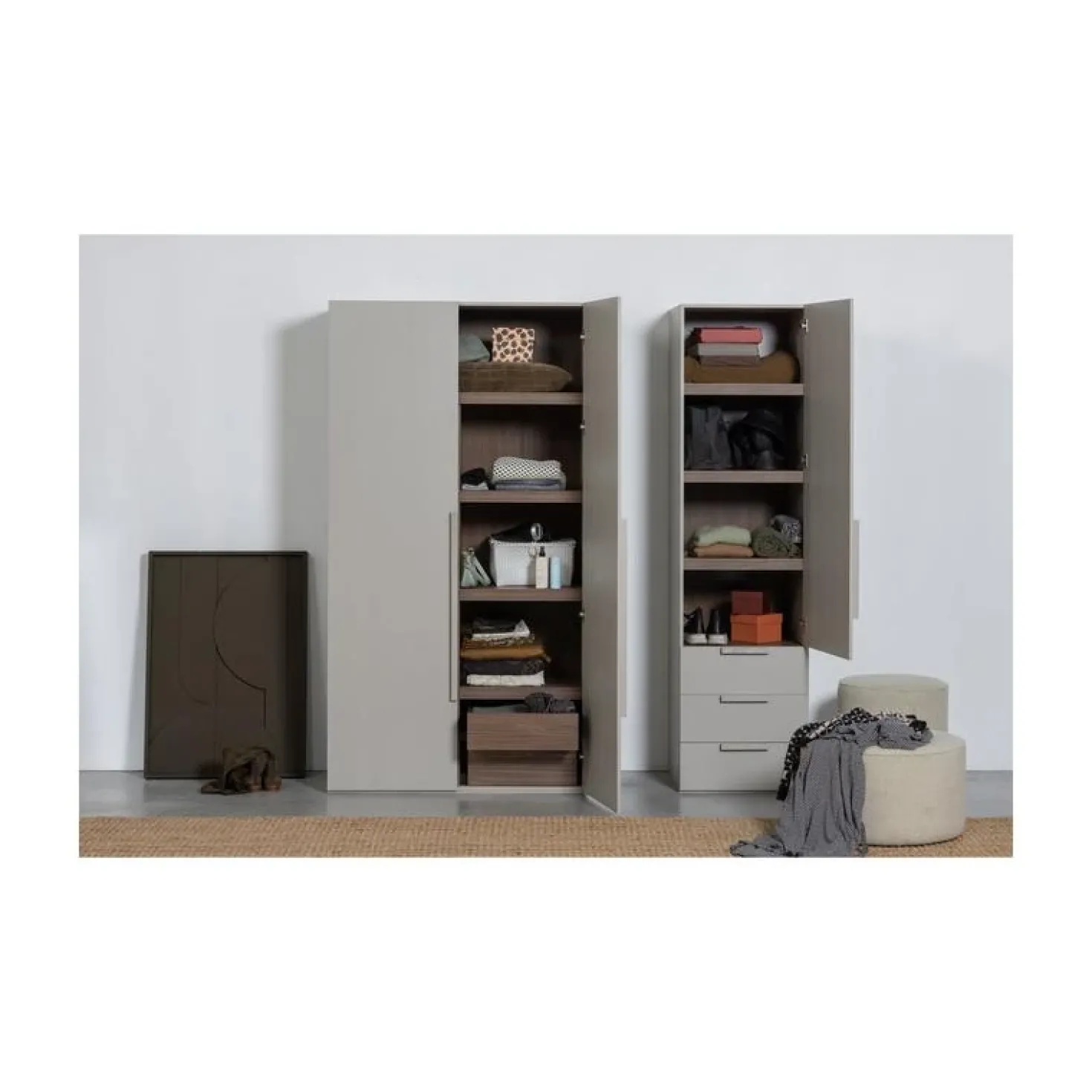 Rens 1-Deurs Kledingkast Pebble Grey 55cm