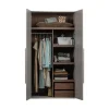 Rens 2-Deurs Kledingkast Pebble Grey 110cm