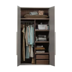 Rens 2-Deurs Kledingkast Pebble Grey 110cm