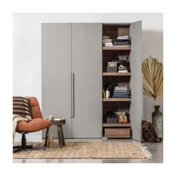 Rens 3-Deurs Kledingkast Pebble Grey 165cm