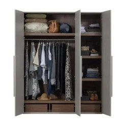 Rens 3-Deurs Kledingkast Pebble Grey 165cm