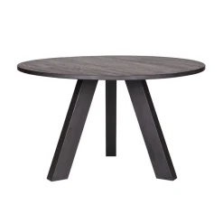 Rhonda Eettafel rond Eiken Blacknight 129cm