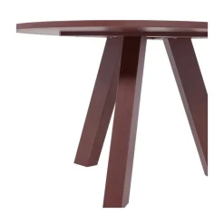 Rhonda Eettafel Rond Eiken Bordeauxrood 129cm