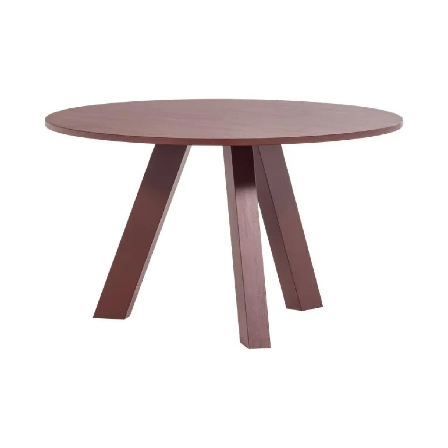 Rhonda Eettafel Rond Eiken Bordeauxrood 129cm