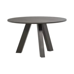 Rhonda Eettafel Rond Eiken Middenbruin 129cm