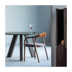 Rhonda Eettafel Rond Eiken Middenbruin 129cm
