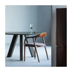 Rhonda Eettafel Rond Eiken Middenbruin 129cm