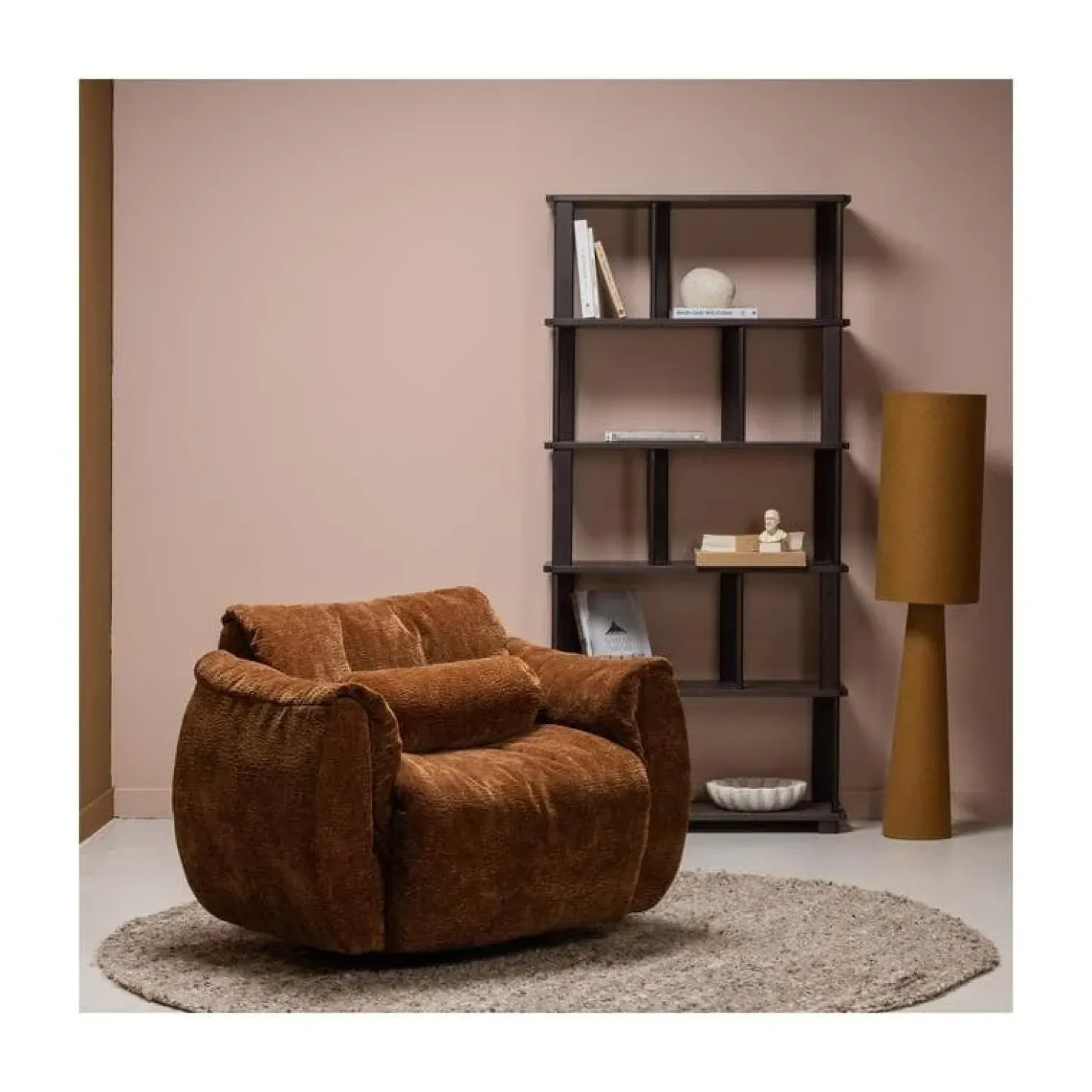 Riss Boekenkast Eikenhout Mystic Brown 90cm