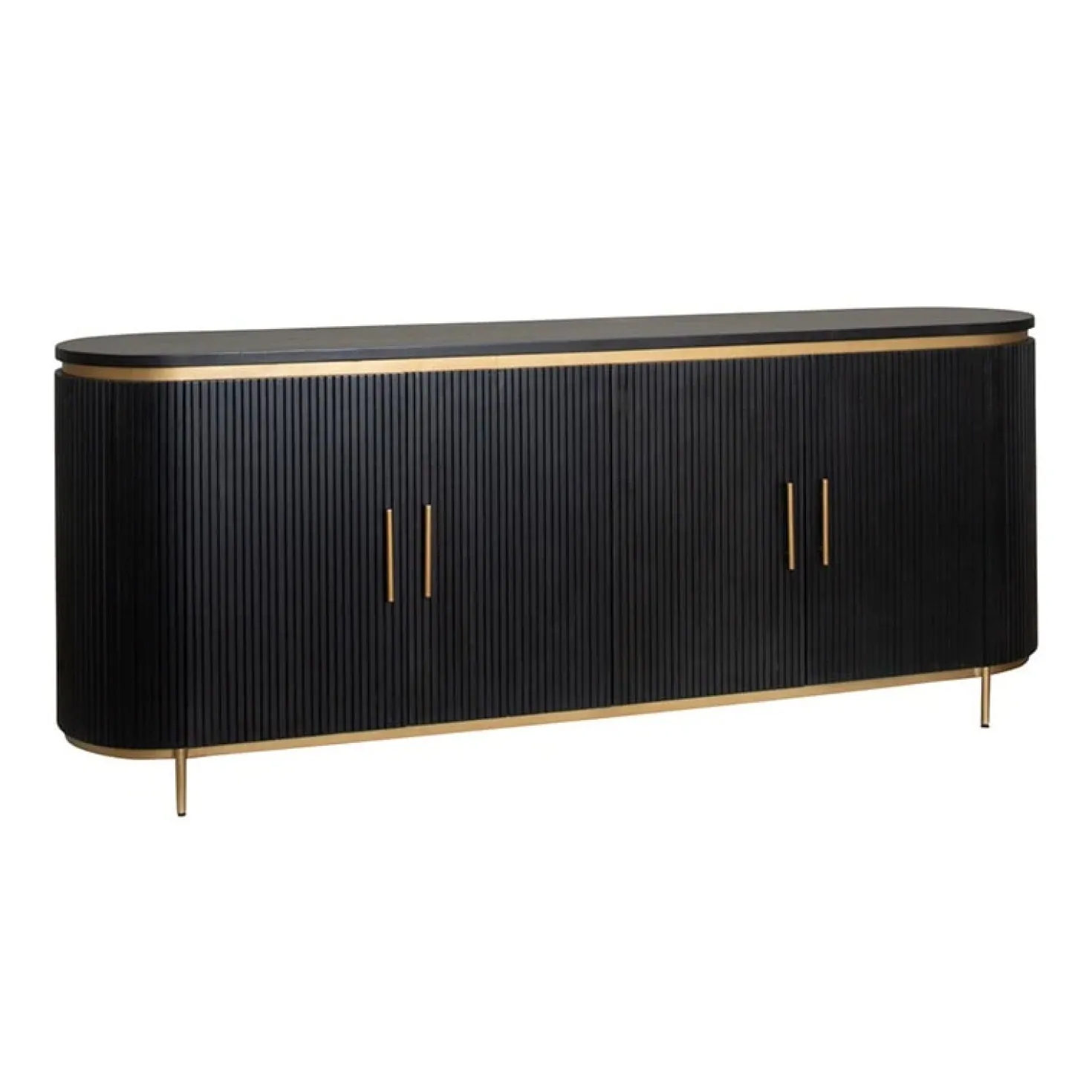 Rivello dressoir 4 deurs zwart 210 cm