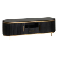 Rivello TV meubel 2 deurs 1 lade zwart 180cm