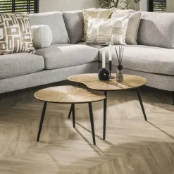Rivo Salontafel set van 2 Niervorm Brons