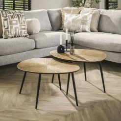 Rivo Salontafel set van 2 Organisch Brons