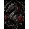 Rode Draak - metalen bord