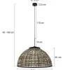 Roman Light 1-lichts Hanglamp Bamboe