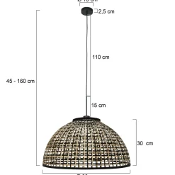 Roman Light 1-lichts Hanglamp Bamboe