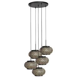 Roman Light 5-lichts Hanglamp Bamboe