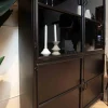 Romy vitrinekast industrieel zwart 120cm
