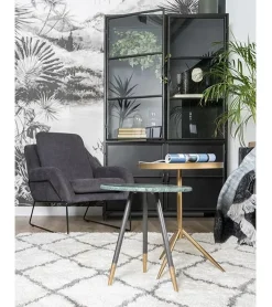 Romy vitrinekast industrieel zwart 120cm