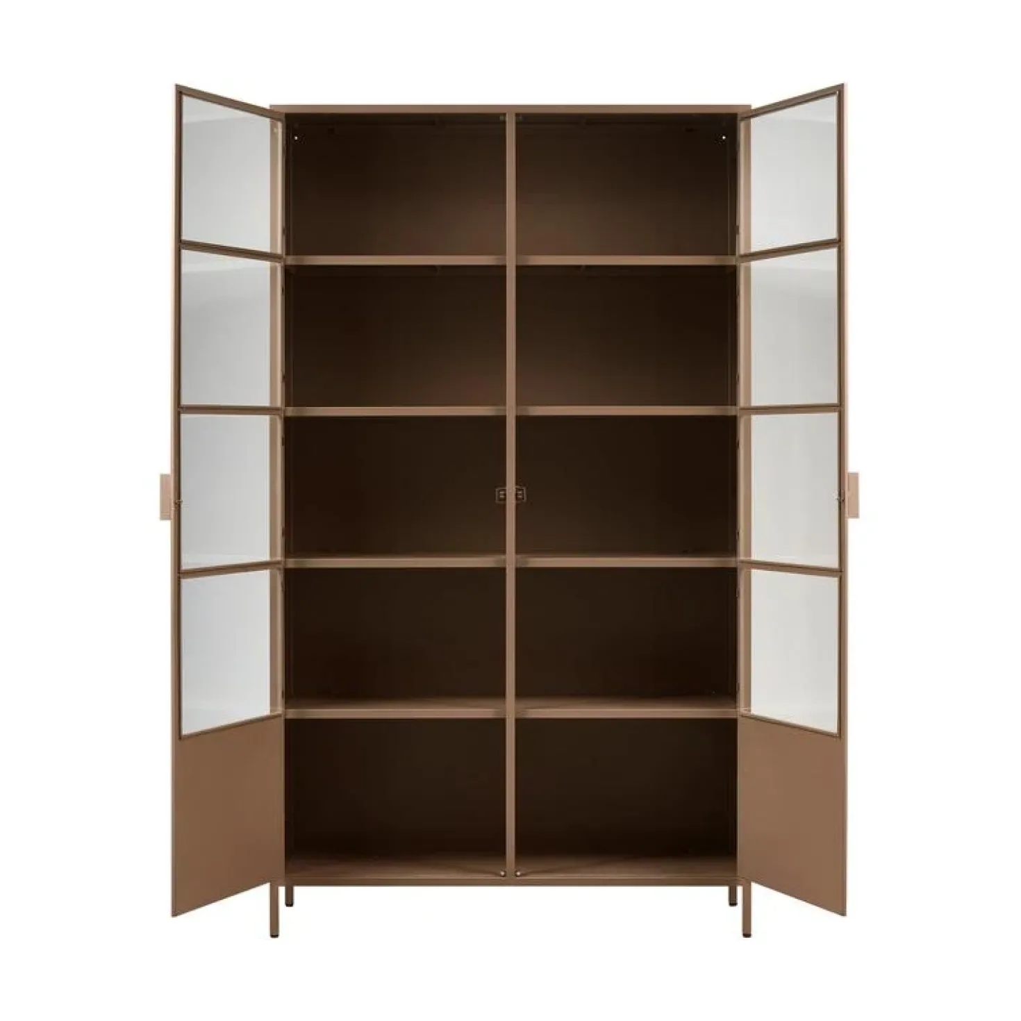 Ronja Vitrinekast XL Metaal Bruin 110cm