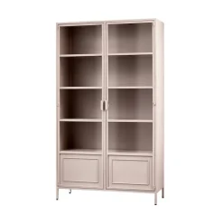 Ronja Vitrinekast XL Metaal Zacht Roze 110cm