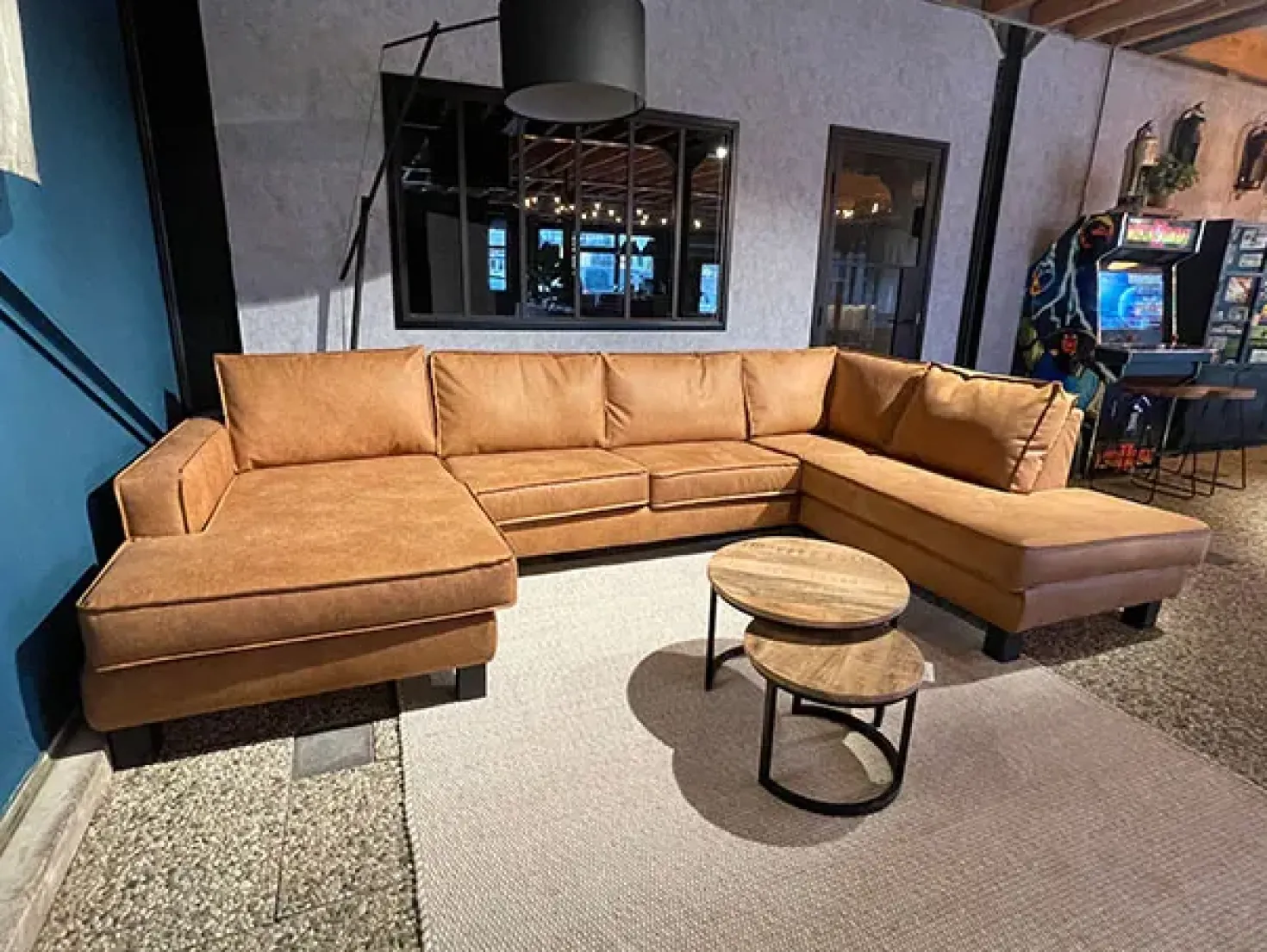 Ronny loungebank 3-zits met ottomane en verlengde sofa