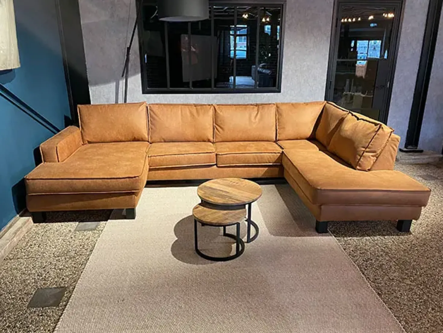 Ronny loungebank 3-zits met ottomane en verlengde sofa