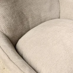 Roos Fauteuil met Hocker Taupe