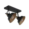 Ross 2-lichts Plafondlamp Zwart