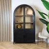 Rotondi vitrinekast 4 deurs zwart 120cm