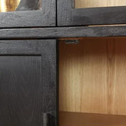 Rotondi vitrinekast 4 deurs zwart 120cm