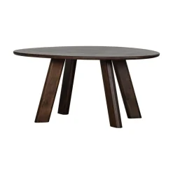 Roundly Eettafel organisch Mangohout Walnoot 160cm