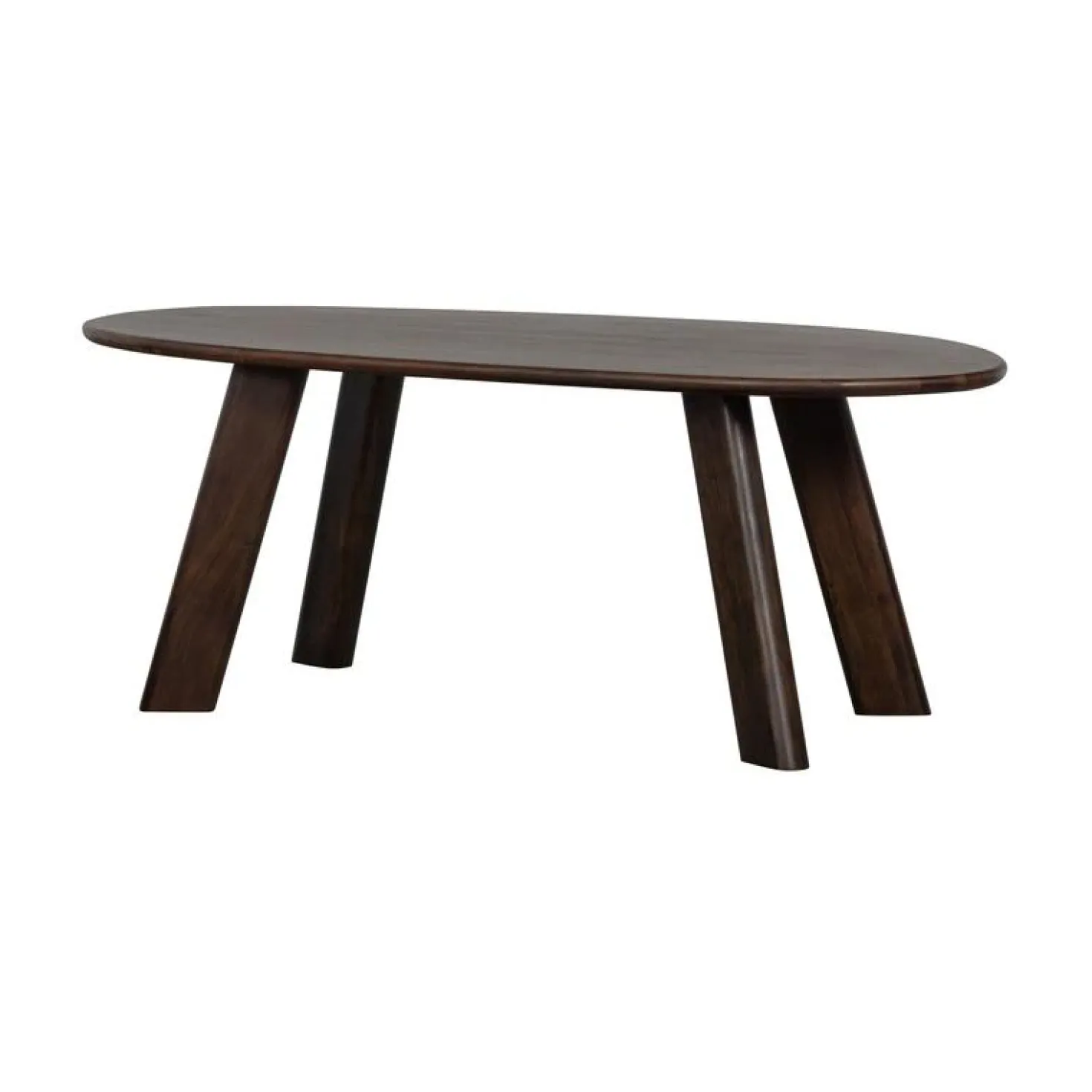 Roundly Eettafel organisch Mangohout Walnoot 200cm