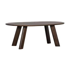 Roundly Eettafel organisch Mangohout Walnoot 200cm