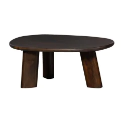 Roundly Salontafel organisch Mangohout Walnoot 110cm
