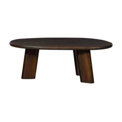 Roundly Salontafel organisch Mangohout Walnoot 110cm