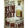 Rum Diet - metalen bord