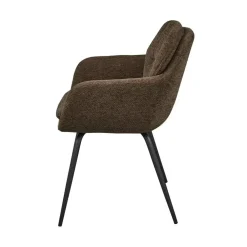 Runa Eetkamerstoel Chenille Warmbruin