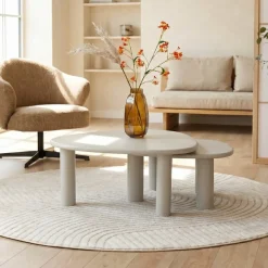 Rune Salontafel set van 2 Beton cire