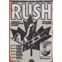 Rush - metalen bord