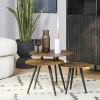 Ryan salontafel set van 3 industrieel goud
