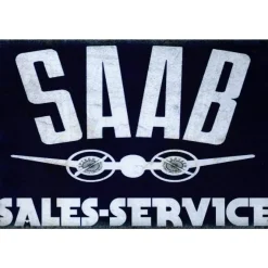 Saab Service - metalen bord