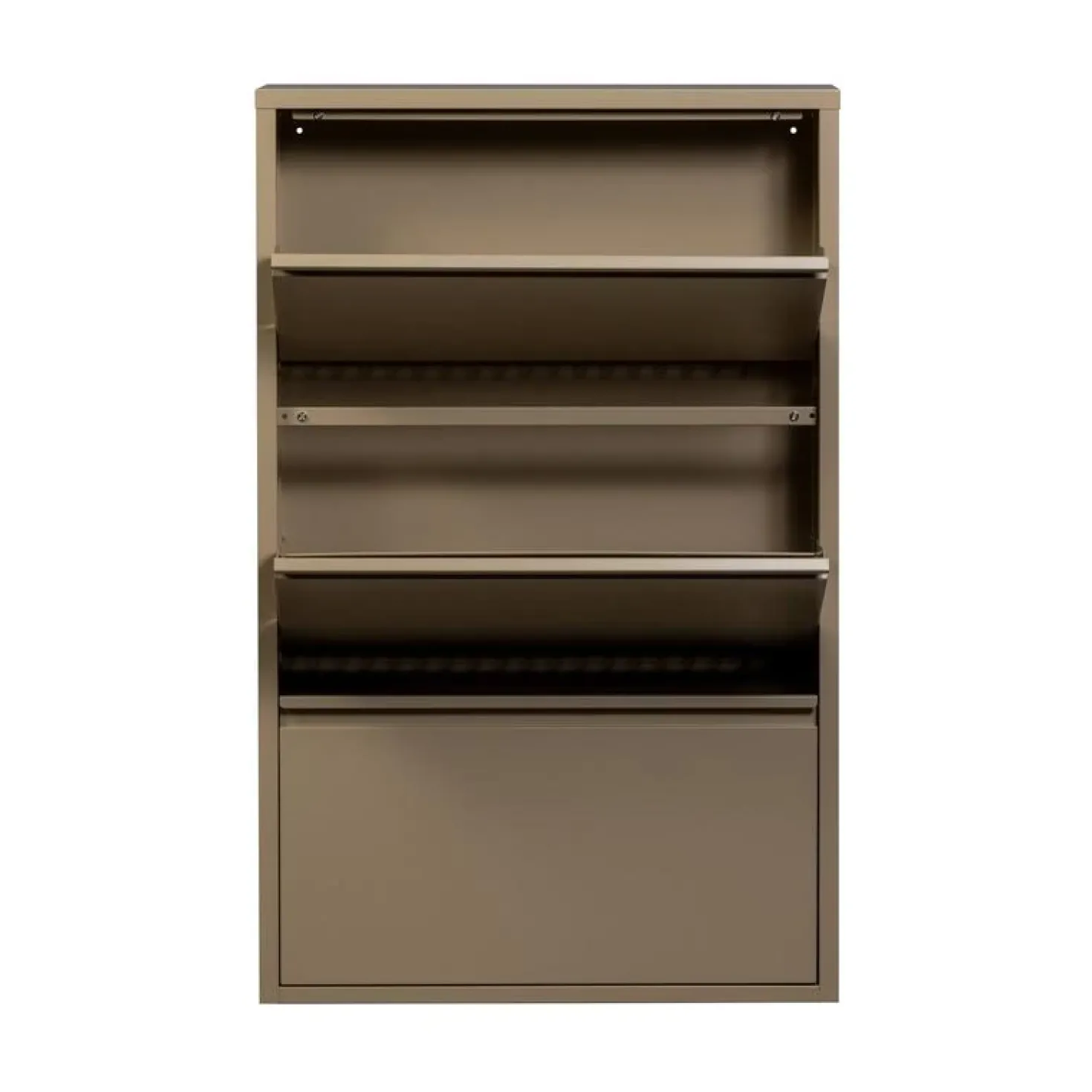 Sabine 3-Vaks Schoenenkast Metaal Zand 66cm
