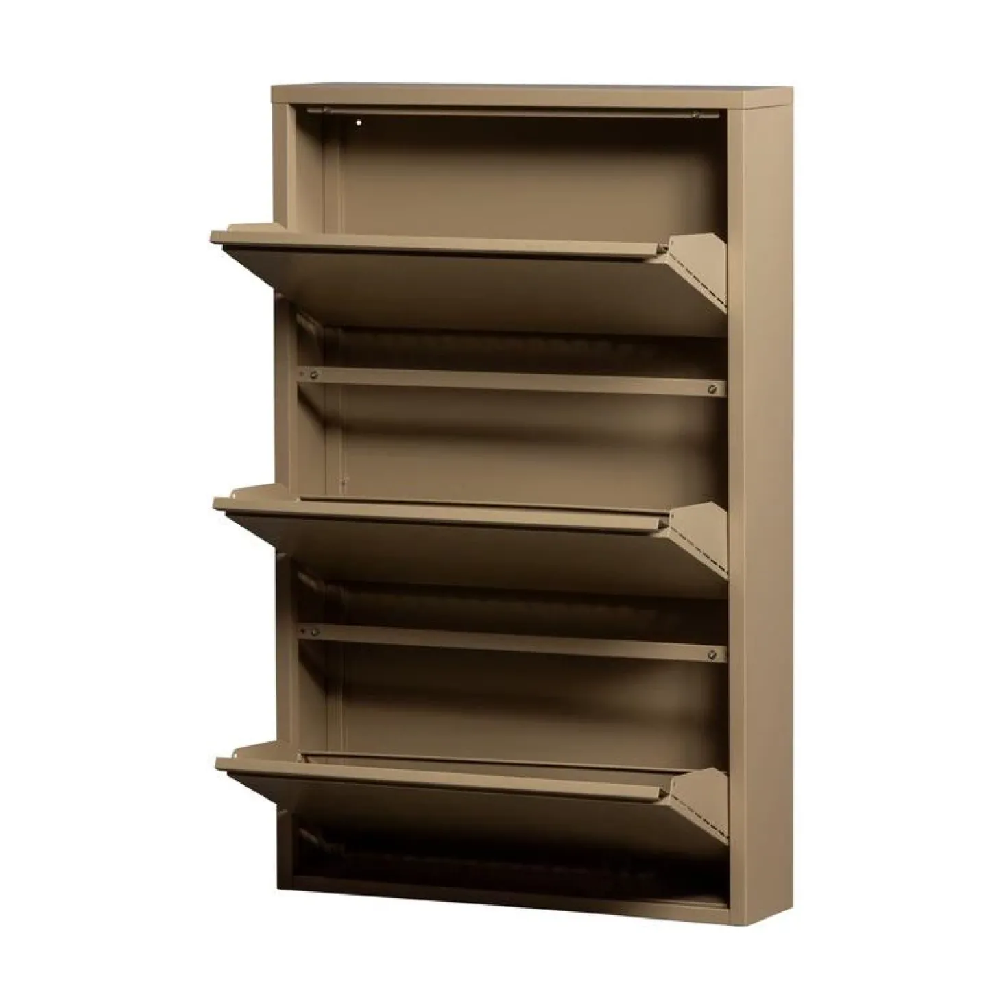Sabine 3-Vaks Schoenenkast Metaal Zand 66cm