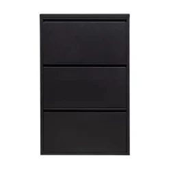 Sabine 3-Vaks Schoenenkast Metaal Zwart 66cm