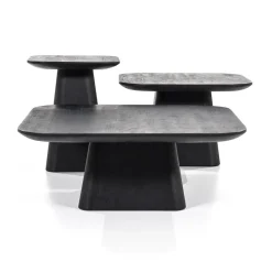 Salontafel Aron vierkant 80×80 zwart